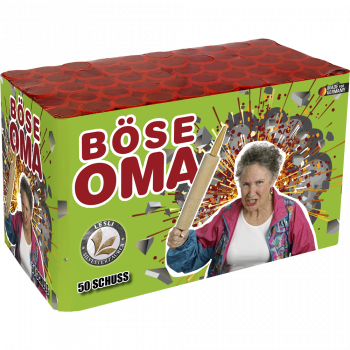 Böse Oma / Böser Koch 50-Schuss-Feuerwerk-Batterie