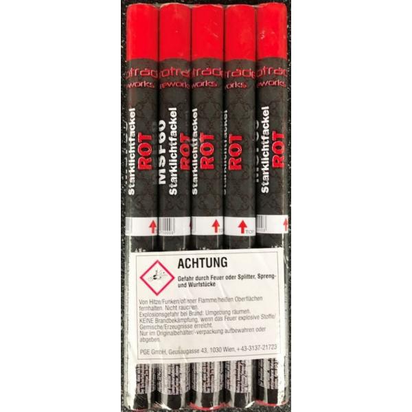 Magnesiumfackel rot 60 sec, mit Rauch